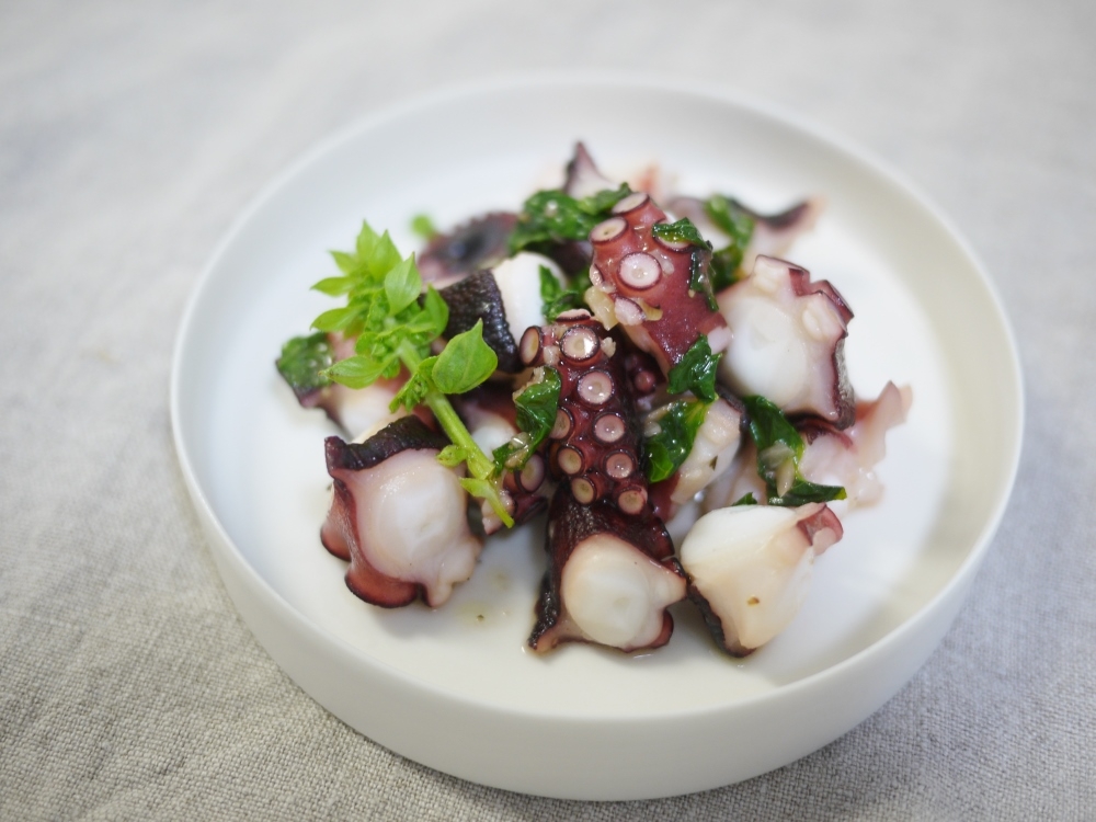 タコのガーリック炒め バジル風味 レシピ 作り方 By ハイジ8515 楽天レシピ