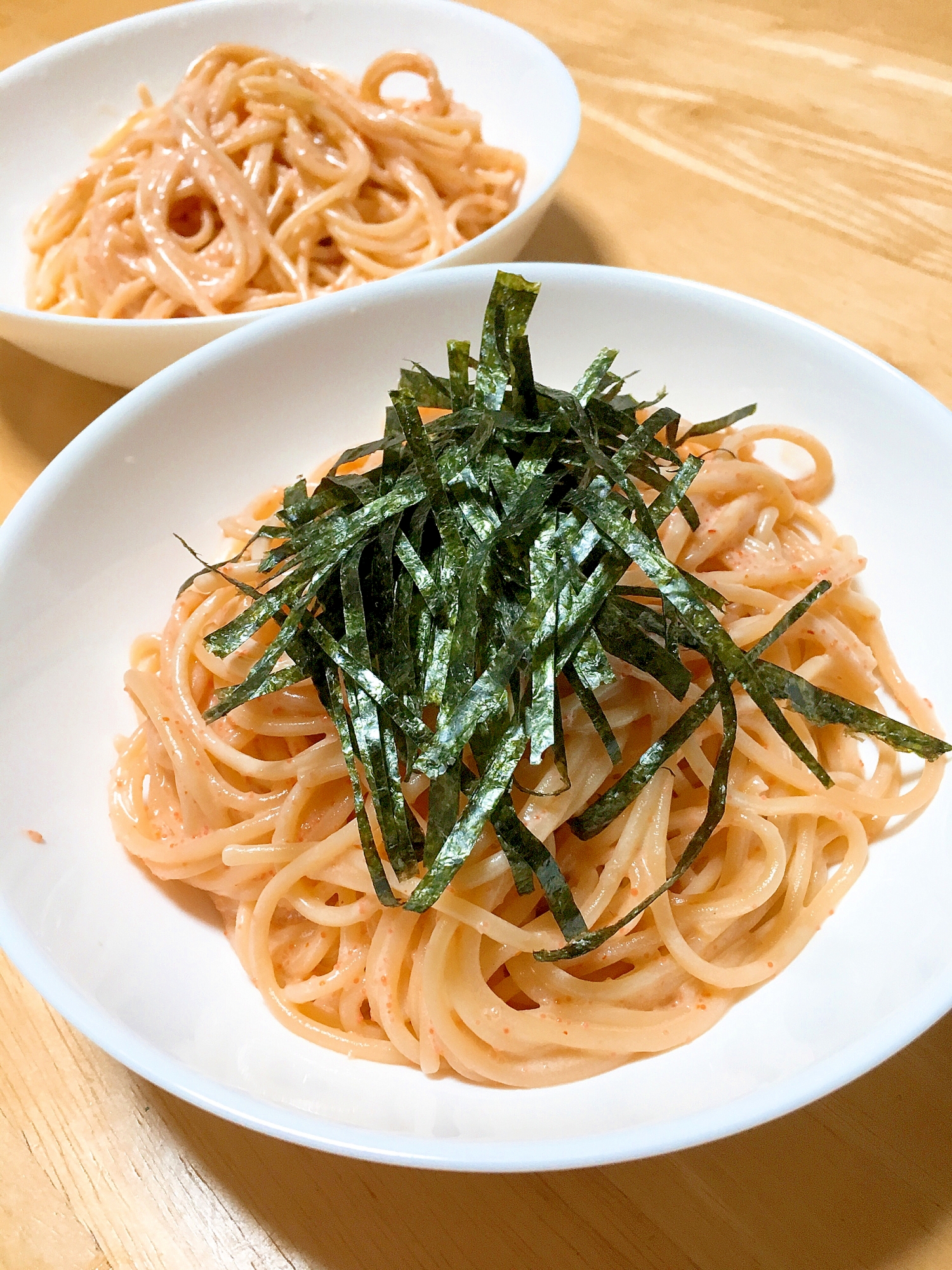 業務な経済的な明太子パスタ