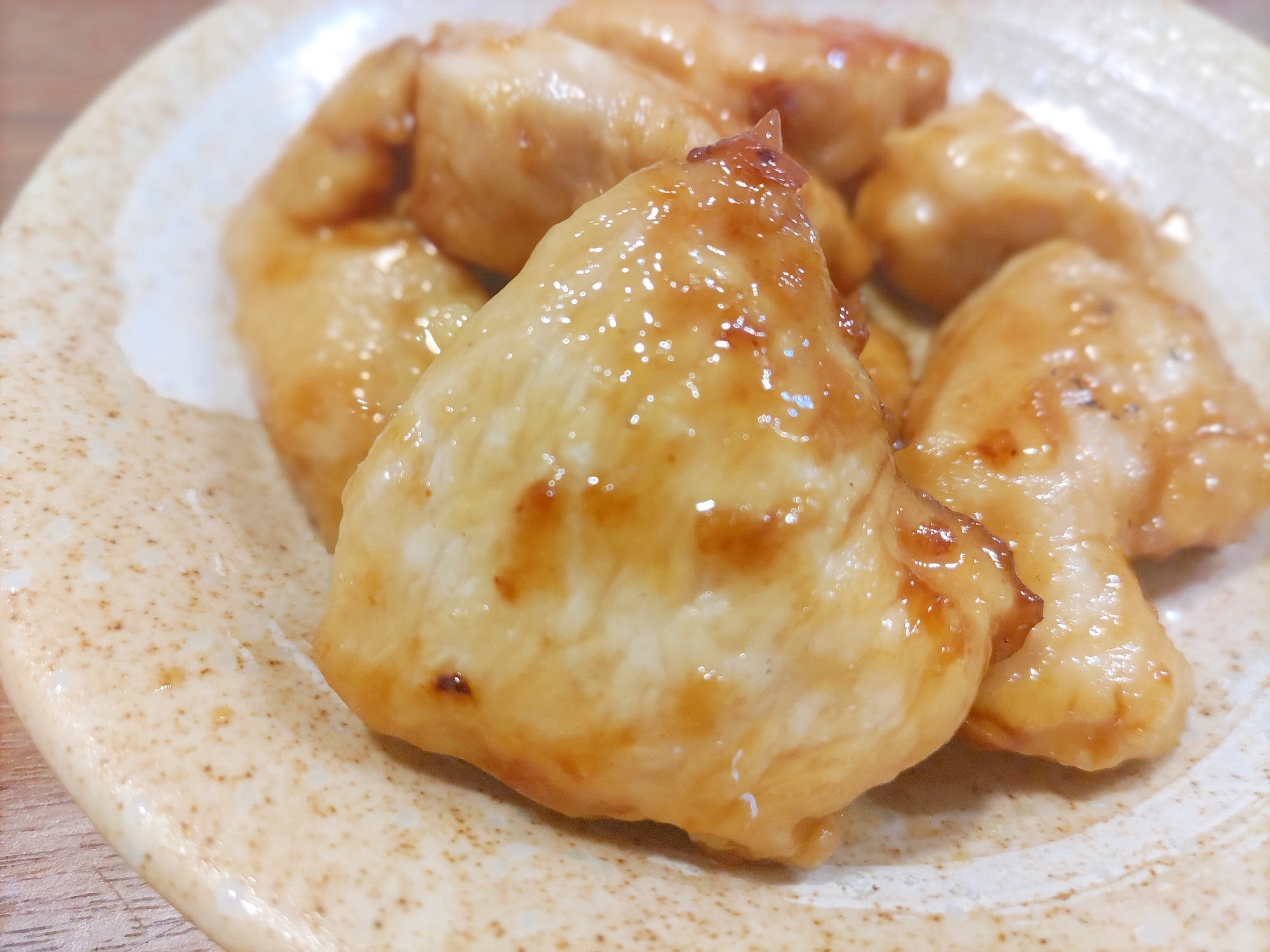 カンタン酢で☆鶏胸肉の甘酢照り焼き