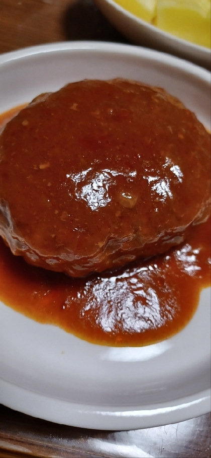 簡単レンジのみ⭐︎こねない超ずぼらハンバーグ