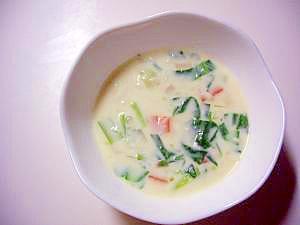小松菜のクリームスープ