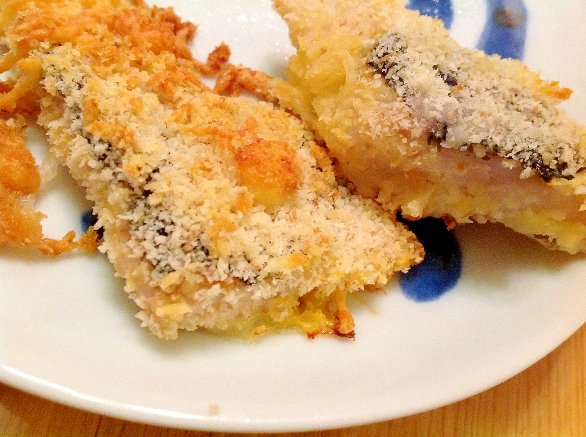 魚の海苔チーズパン粉焼き