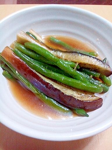 なすといんげんの焼き浸し