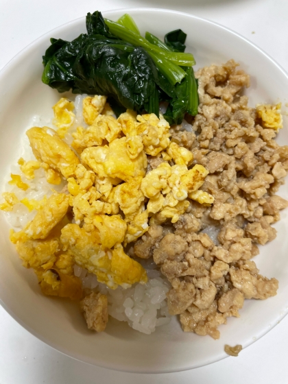 甘辛肉そぼろで★三食丼