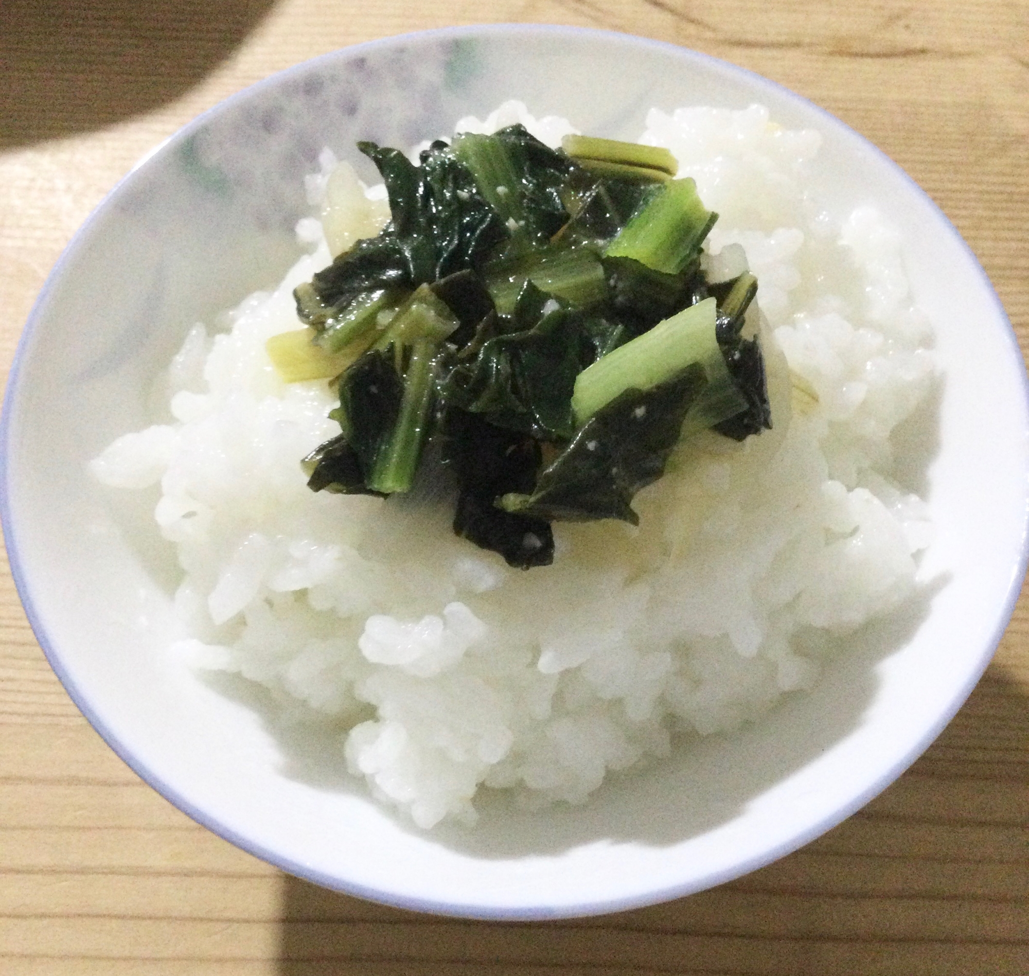 小松菜の味噌煮丼♪(´˘`＊)