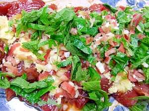 たっぷり香味野菜 カツオ刺身 レシピ 作り方 By Iihi009 楽天レシピ