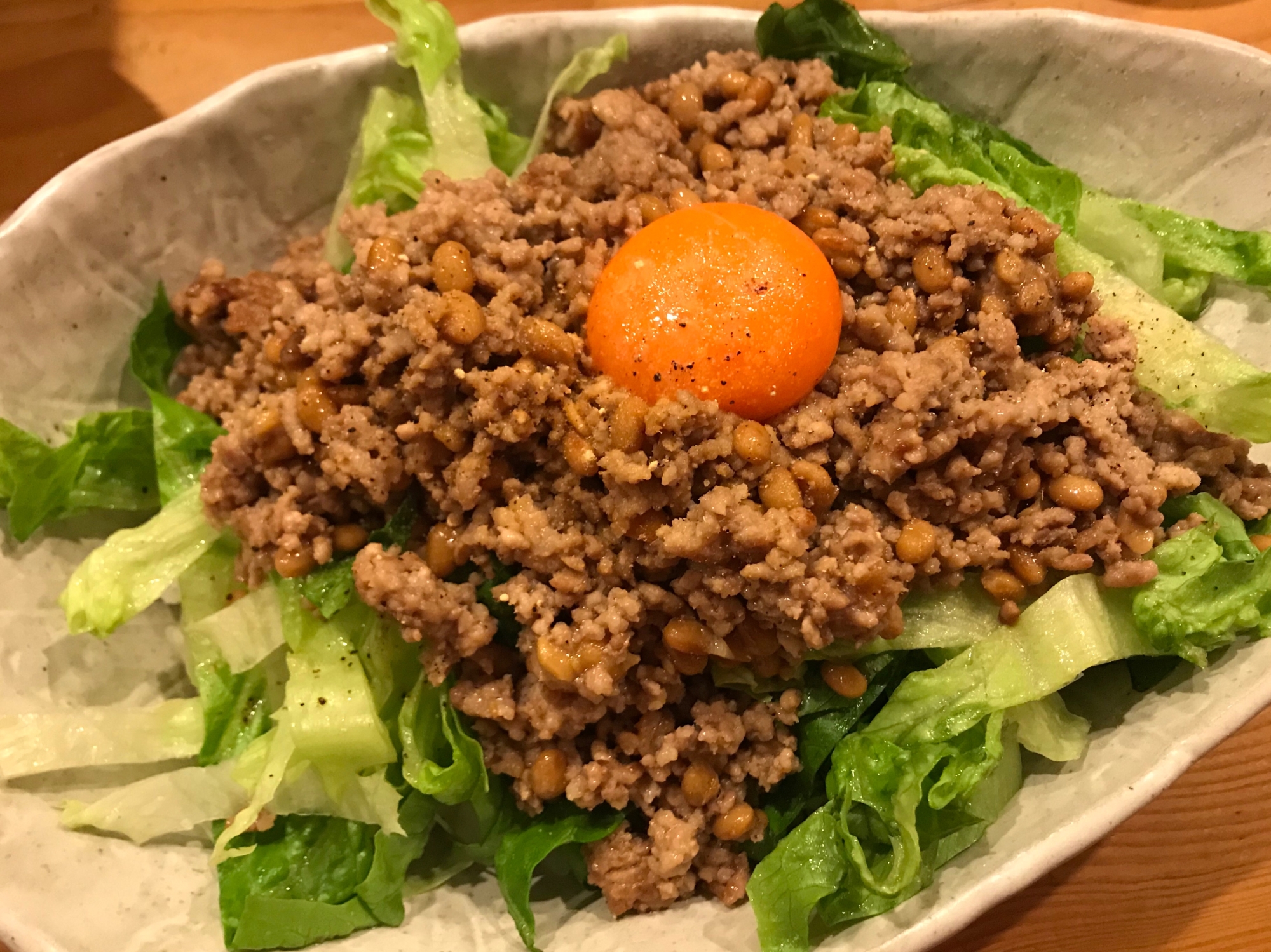 挽き肉納豆そぼろ丼