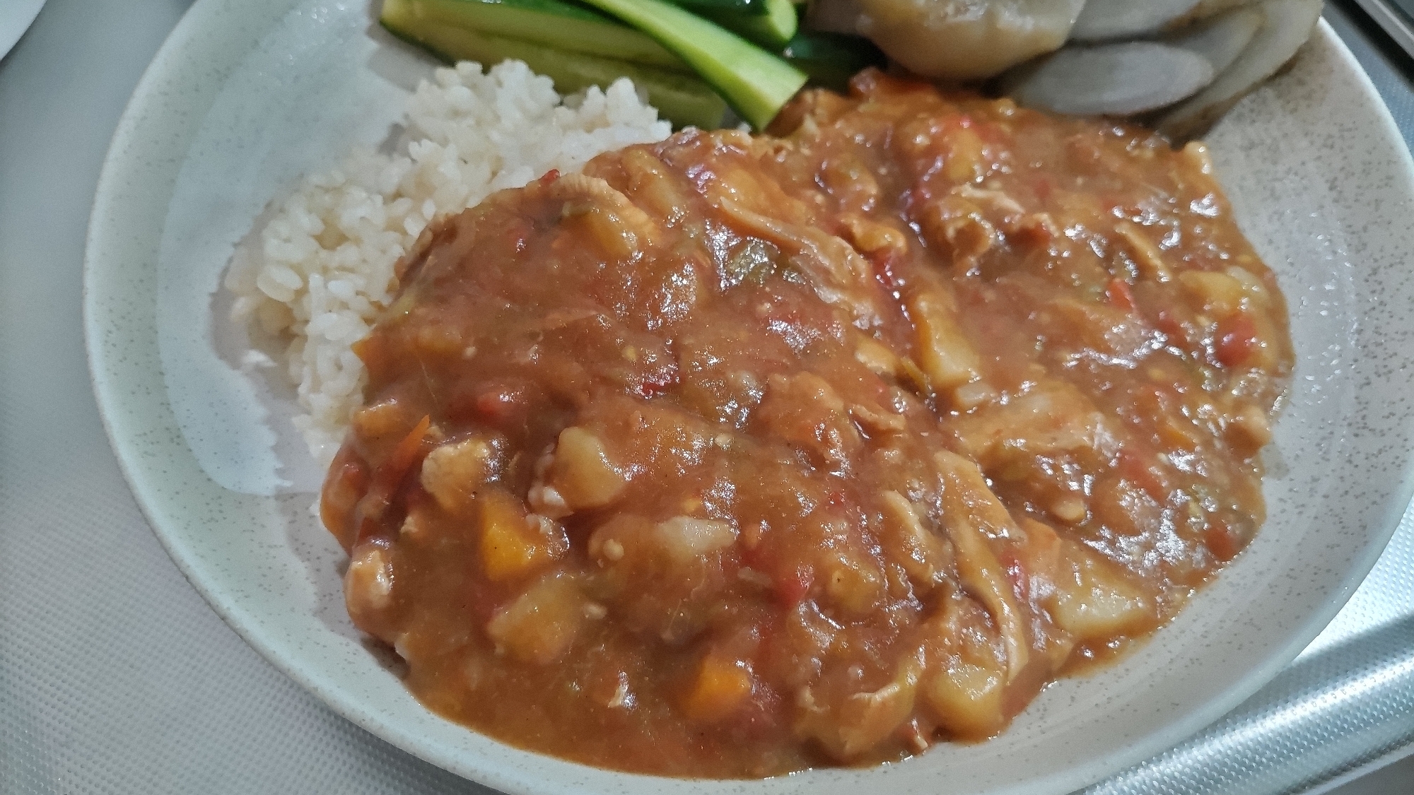 圧力鍋で夏野菜カレー