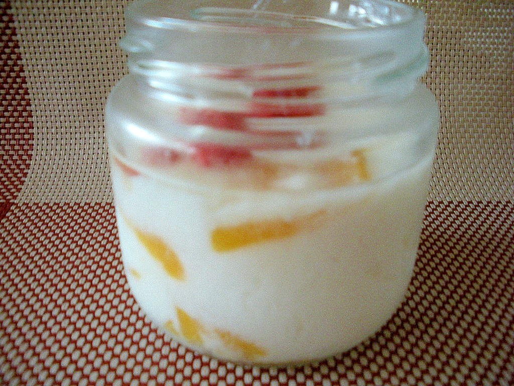 メイソンジャーで!お帰りマンゴーヨーグルト♪