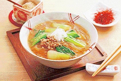 楽天マート☆チンゲン菜の坦々風スープ
