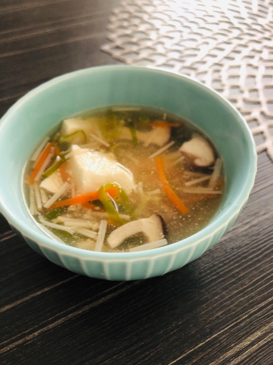 きのこと豆腐のXO醬スープ