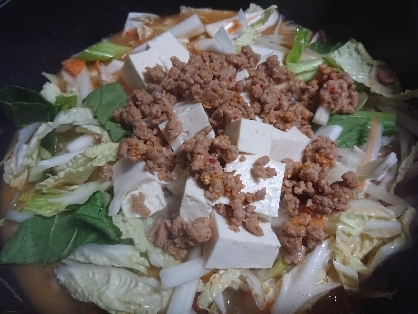 肉味噌ゴマ鍋のメインとして作りました。コクがでてすごく美味しかったです。