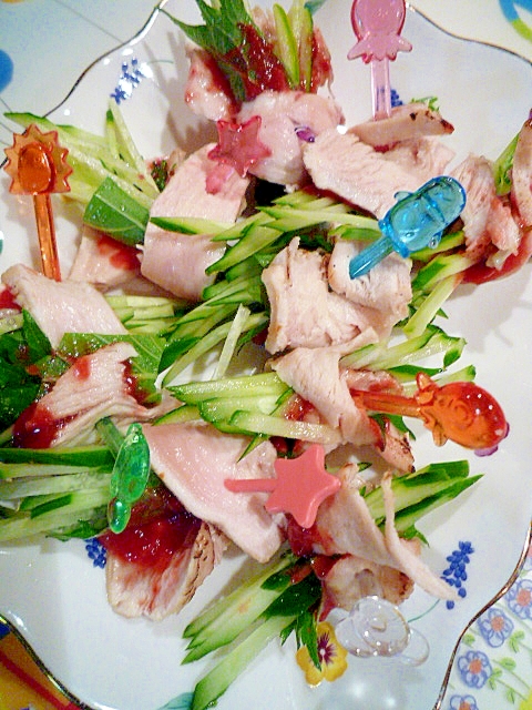 チキンの梅サラダ♪
