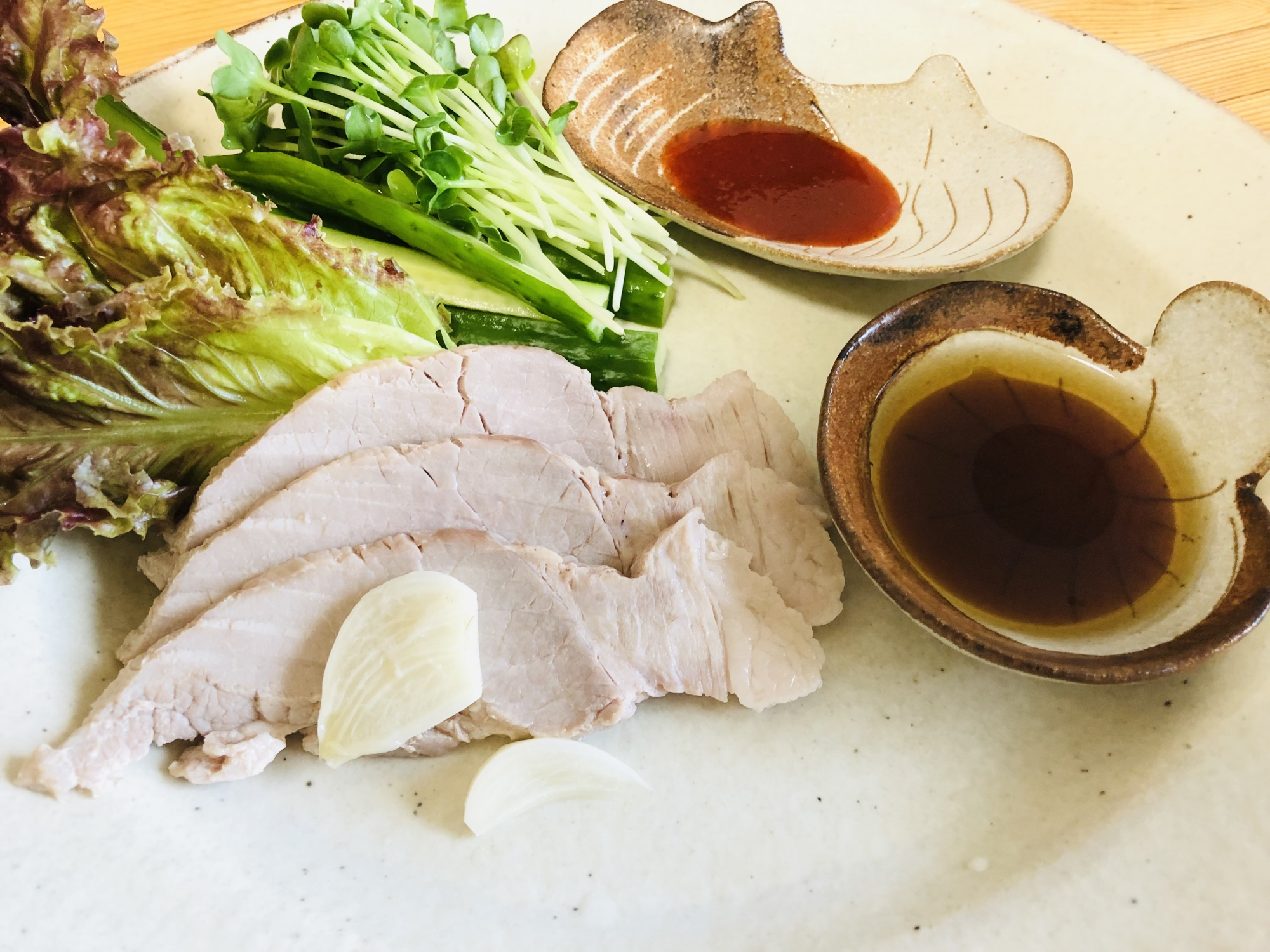 炊飯器で簡単に☆蒸し茹で豚