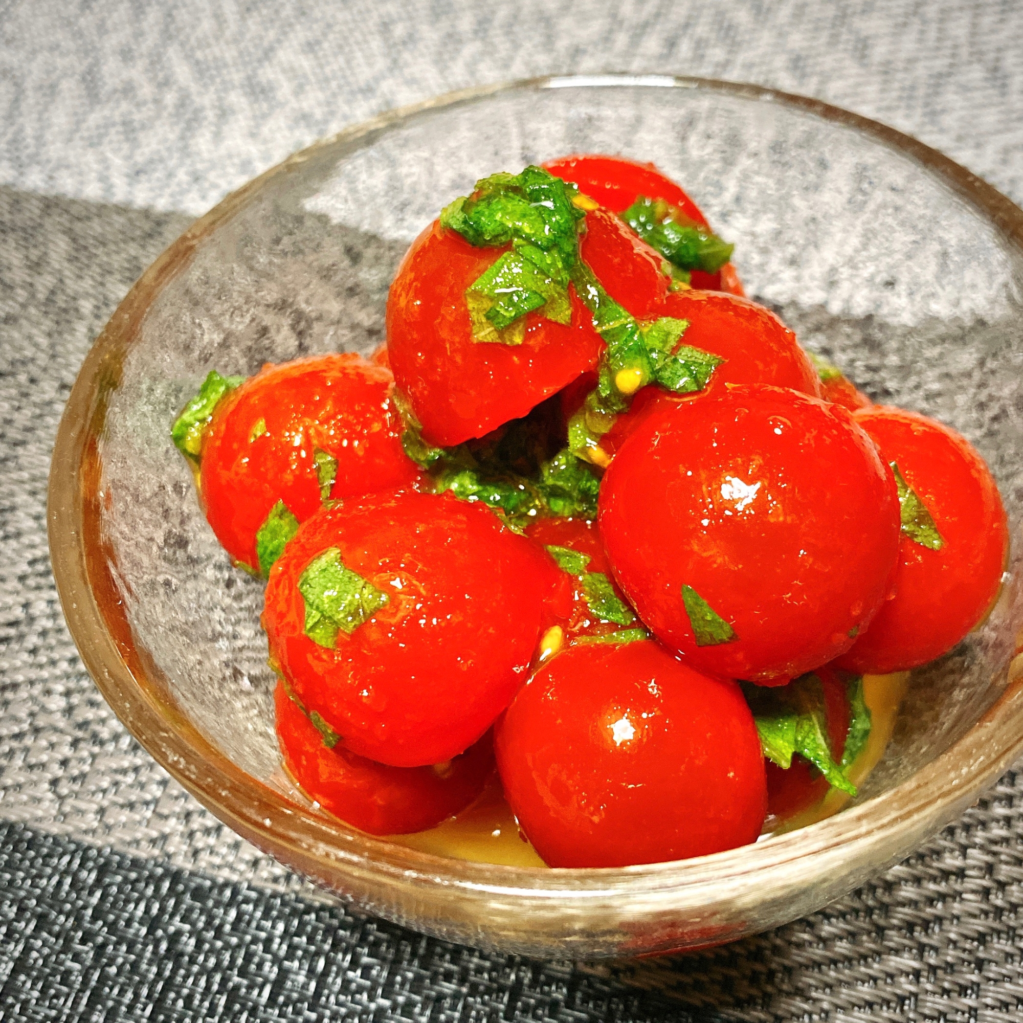 大葉香る*.ﾟミニトマトのレモンポン酢マリネ