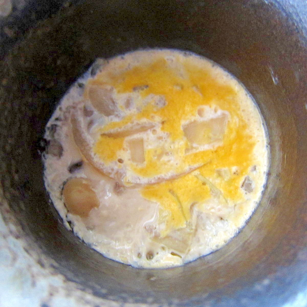 そばつゆ卵牡蠣茶碗蒸し