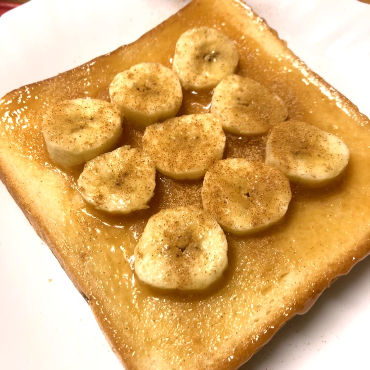 朝食に♪ピーナッツバターとバナナのトースト