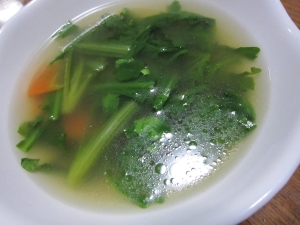 簡単！時短！健康！春菊の中華スープ