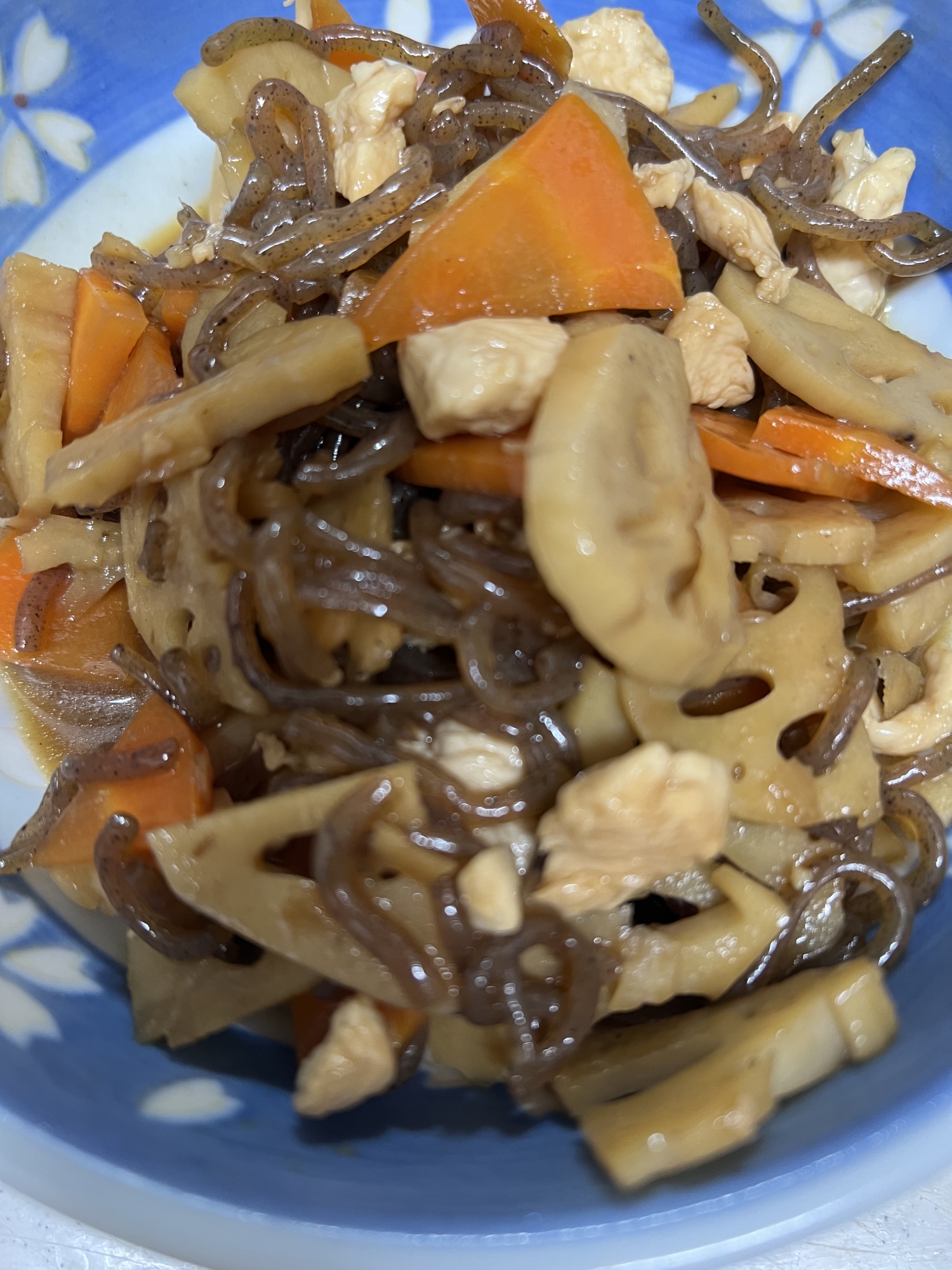 蓮根と野菜の煮物
