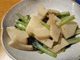 レシピ参考にさせていただきました。筍と小松菜で作りました。おいしかったです。