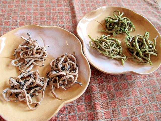 揚げずにレンジでヘルシー♪蕎麦かりんとう