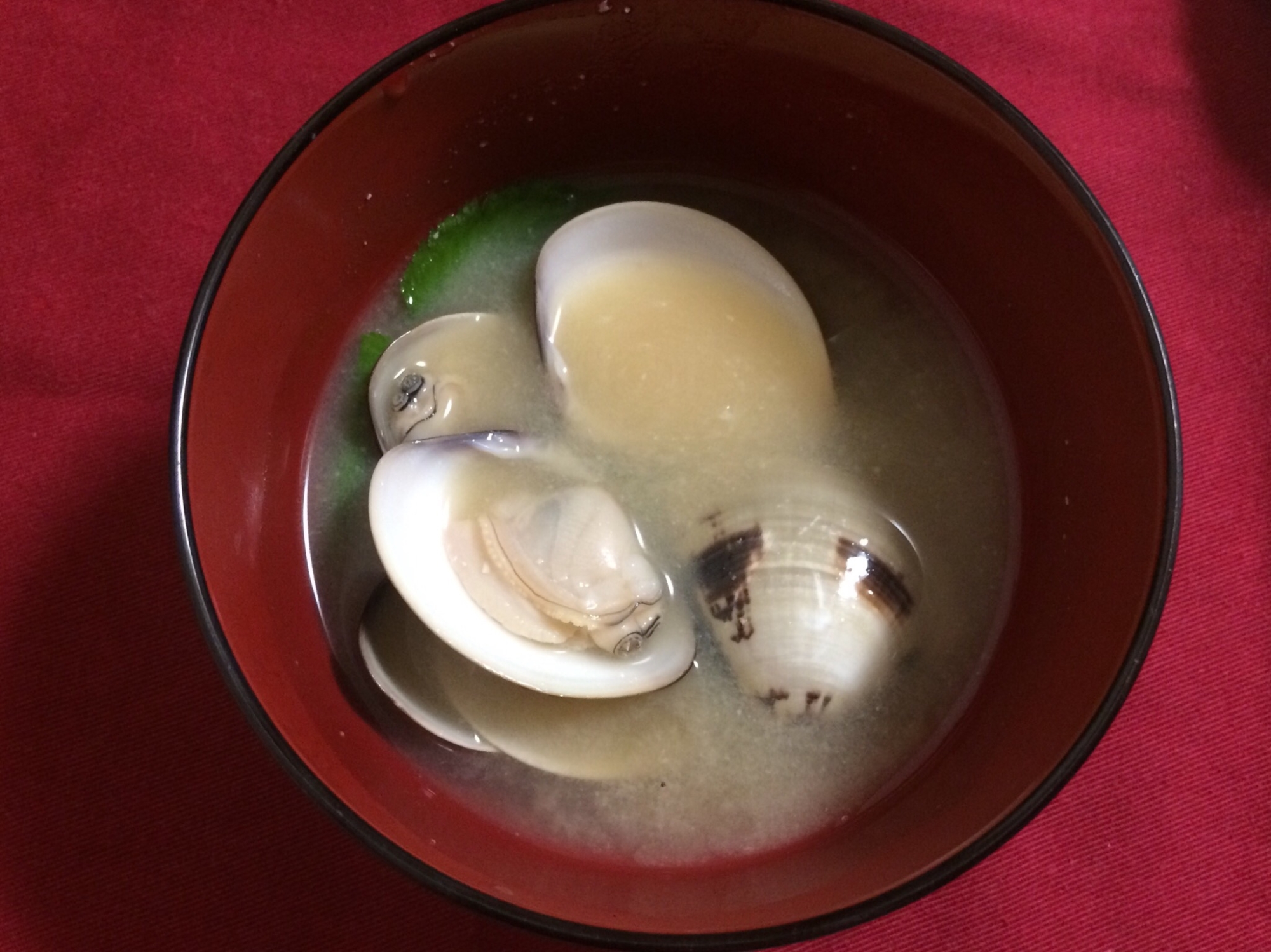 うちの味噌汁　ハマグリの味噌汁