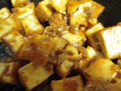 厚揚げで麻婆豆腐を作ると、より味がしっかりからんでお弁当にピッタリですね♪美味しかったです。ごちそうさまでした!!