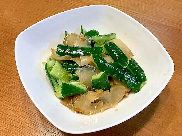 胡瓜搾菜胡麻油和え