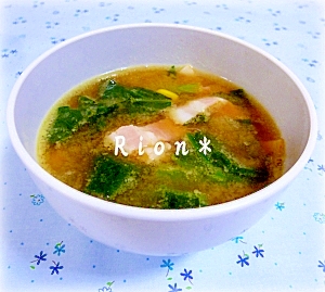 ベーコンたっぷり洋風みそ汁