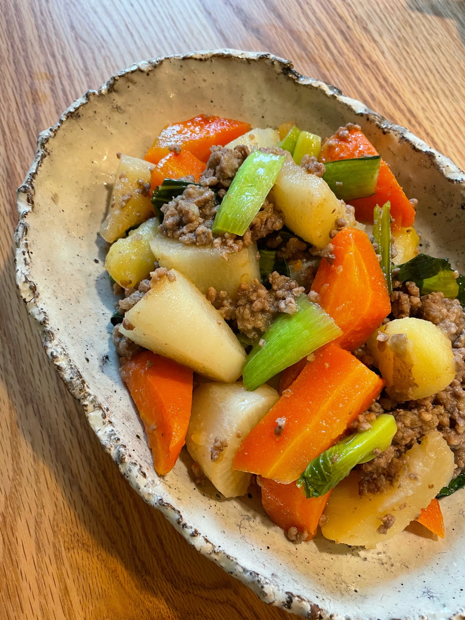 STAUB使用★大根のそぼろ煮