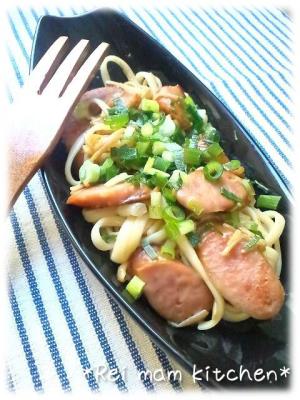 和風で食べる♪なめ茸焼きうどん