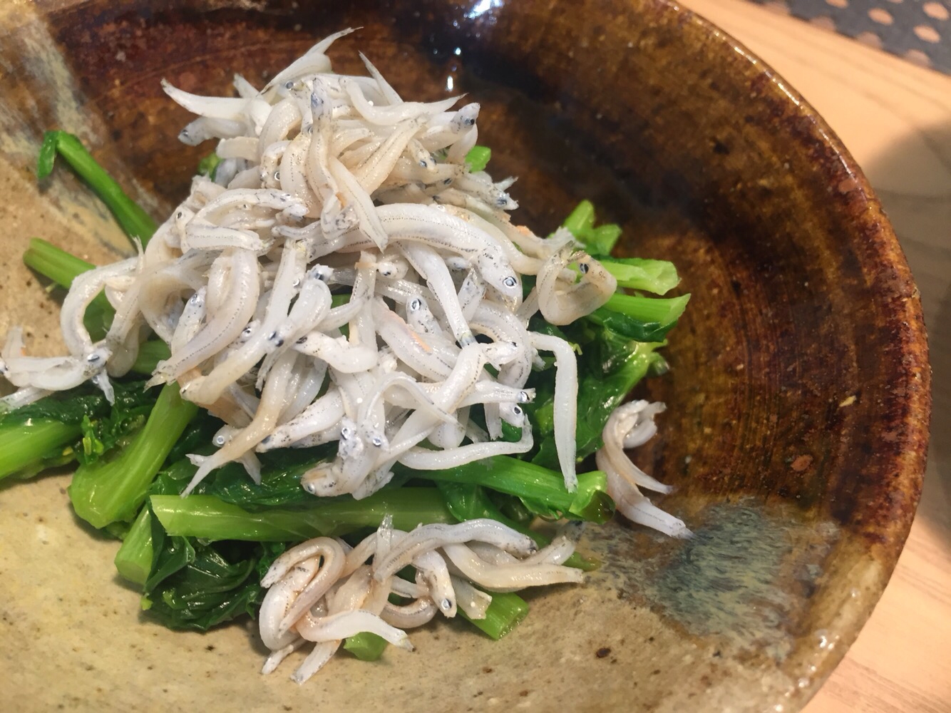 春ですね♪シラスと菜の花のおひたし