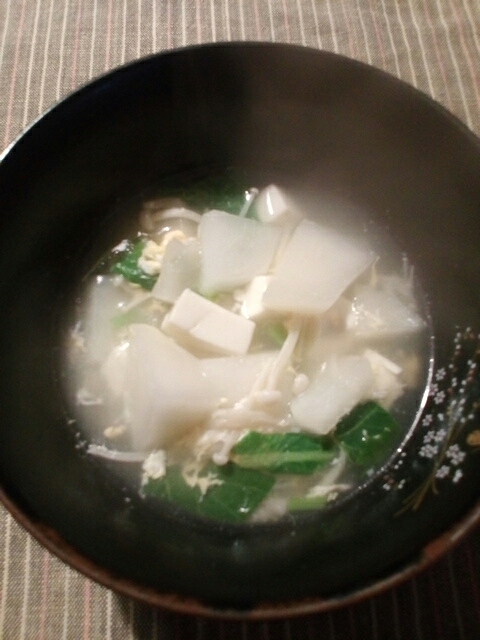 かぶと卵の中華スープ