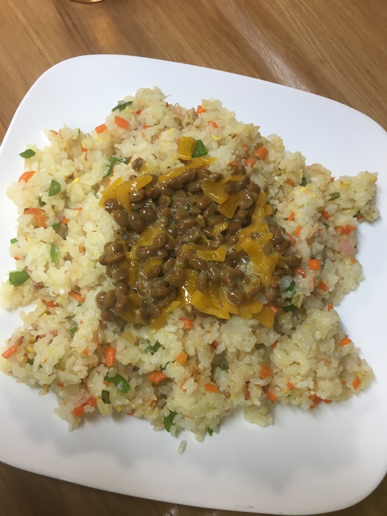 つぼ漬け入り納豆チャーハン