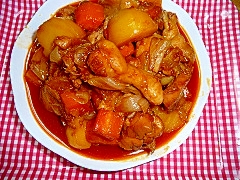 鶏の甘辛炒め煮(닭도리탕)