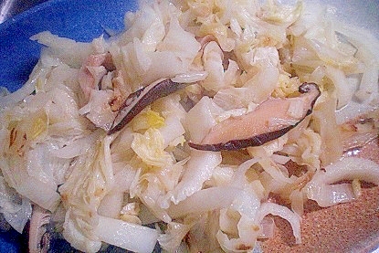 「白菜と椎茸の塩ダレ炒め」　　　　♪♪