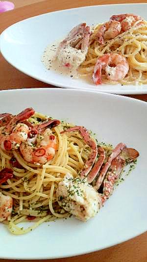 渡り蟹とエビのクリームパスタ レシピ 作り方 By Pear Recipe 楽天レシピ 渡り蟹とエビのクリームパスタ レシピ 作り方 By Pear Recipe 楽天レシピ