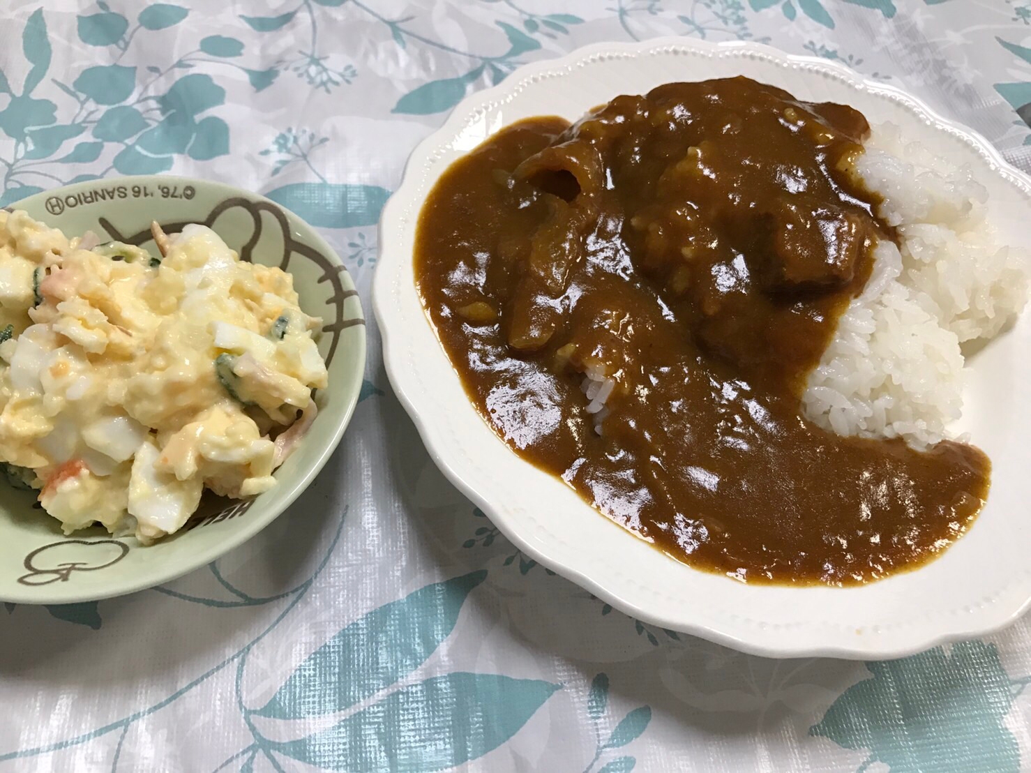 甲子園カレー&ポテトサラダ(*^^*)☆