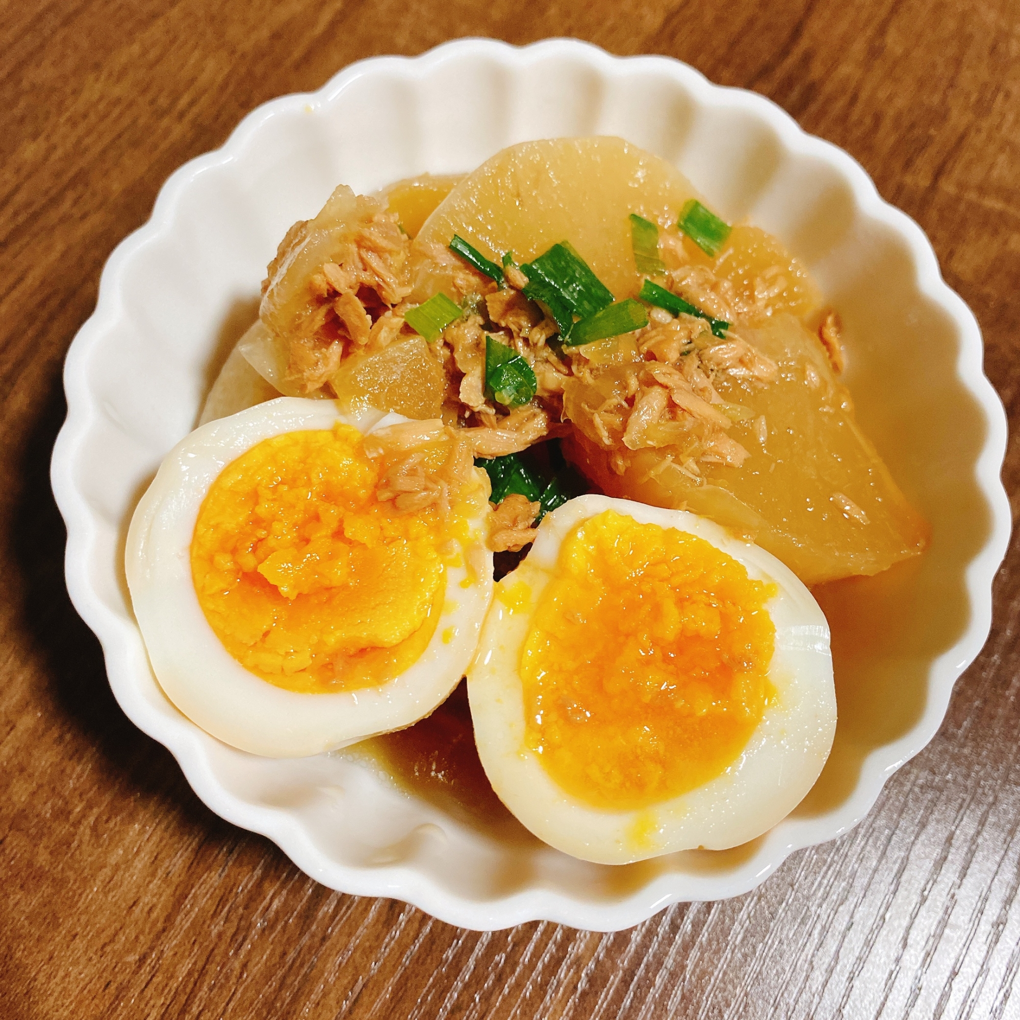 電気圧力鍋で大根とツナの煮物