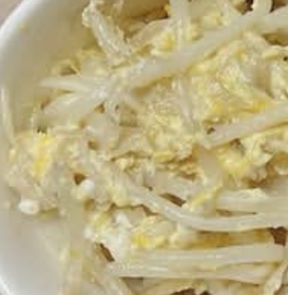 もやしと卵の白だし炒め