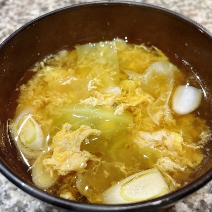 ➿キャベツと卵の味噌汁➿