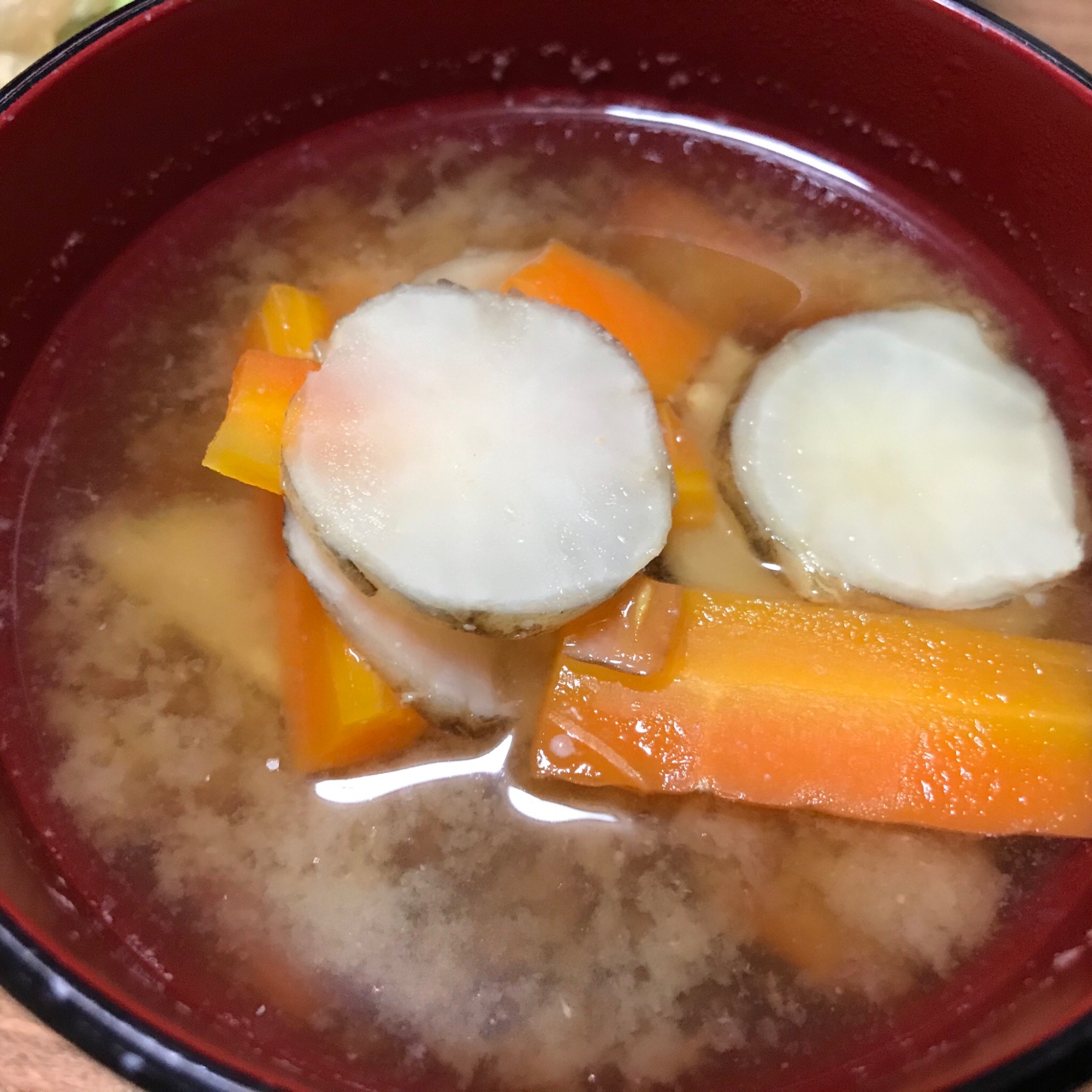 菊芋と人参のお味噌汁