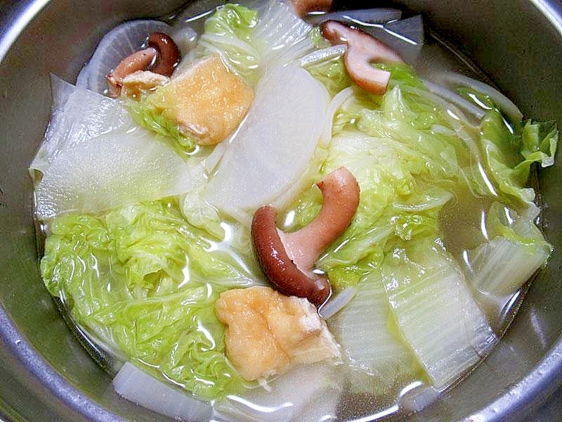さっぱり生姜ポン酢の野菜鍋