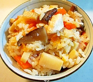 ベジブロスで美味しいタケノコご飯