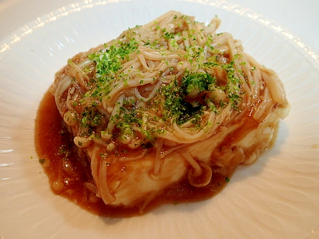 胡麻油香る　豆腐とえのきのプルコギソテー♬