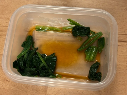 白だし×塩麹 or 醤油麹のほうれん草おひたし