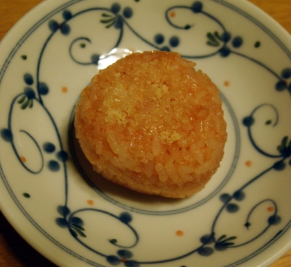 ケチャップ＆粉チーズの焼きおにぎり♪