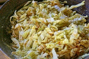 きな粉醤油の白菜サラダ