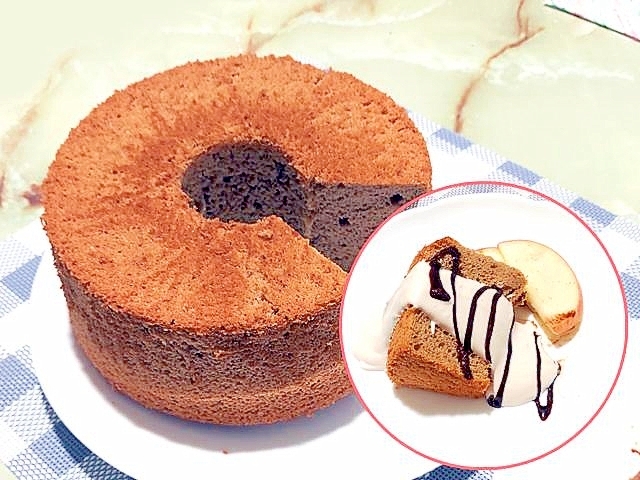 ほろ苦さが癖になる?コーヒーシフォンのクリーム添え