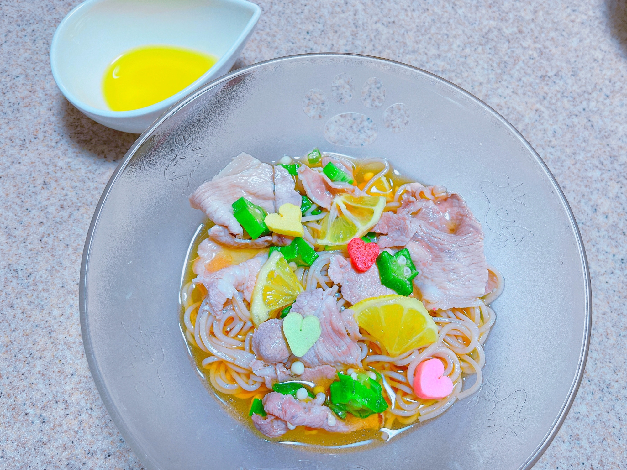 レモン香る〜さっぱり蕎麦✨オリーブオイルで味変を